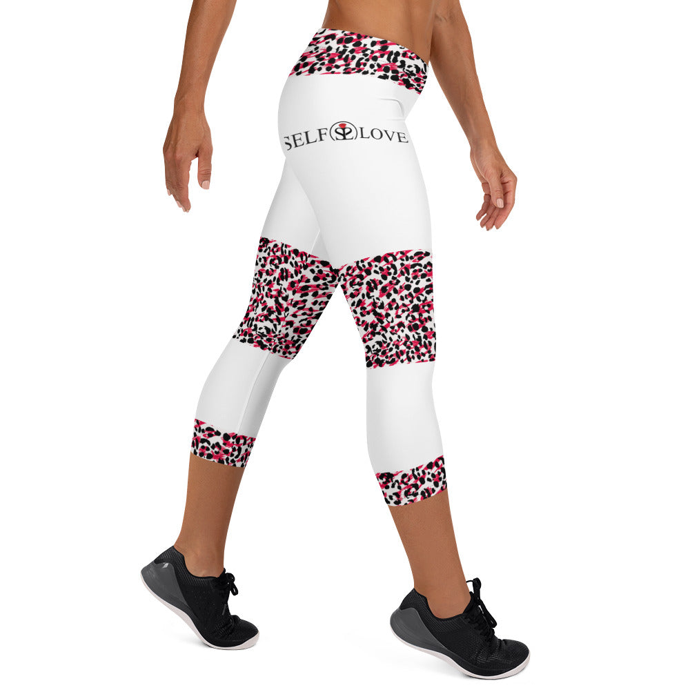 Self Love Block Print Capri Leggings