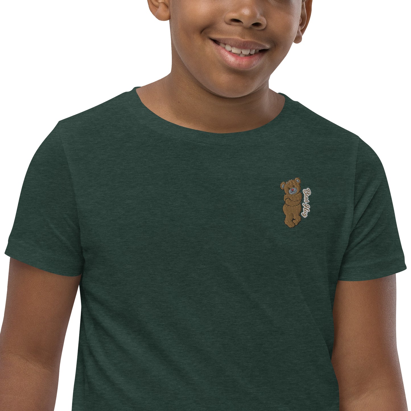 Bear Hug embroidered "In the  Forest" Youth Short Sleeve T-Shirt