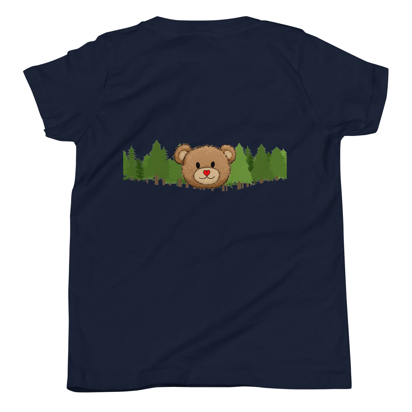 Bear Hug embroidered "In the  Forest" Youth Short Sleeve T-Shirt